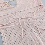 soft rhinestone halter dress